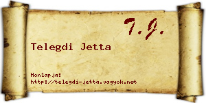 Telegdi Jetta névjegykártya